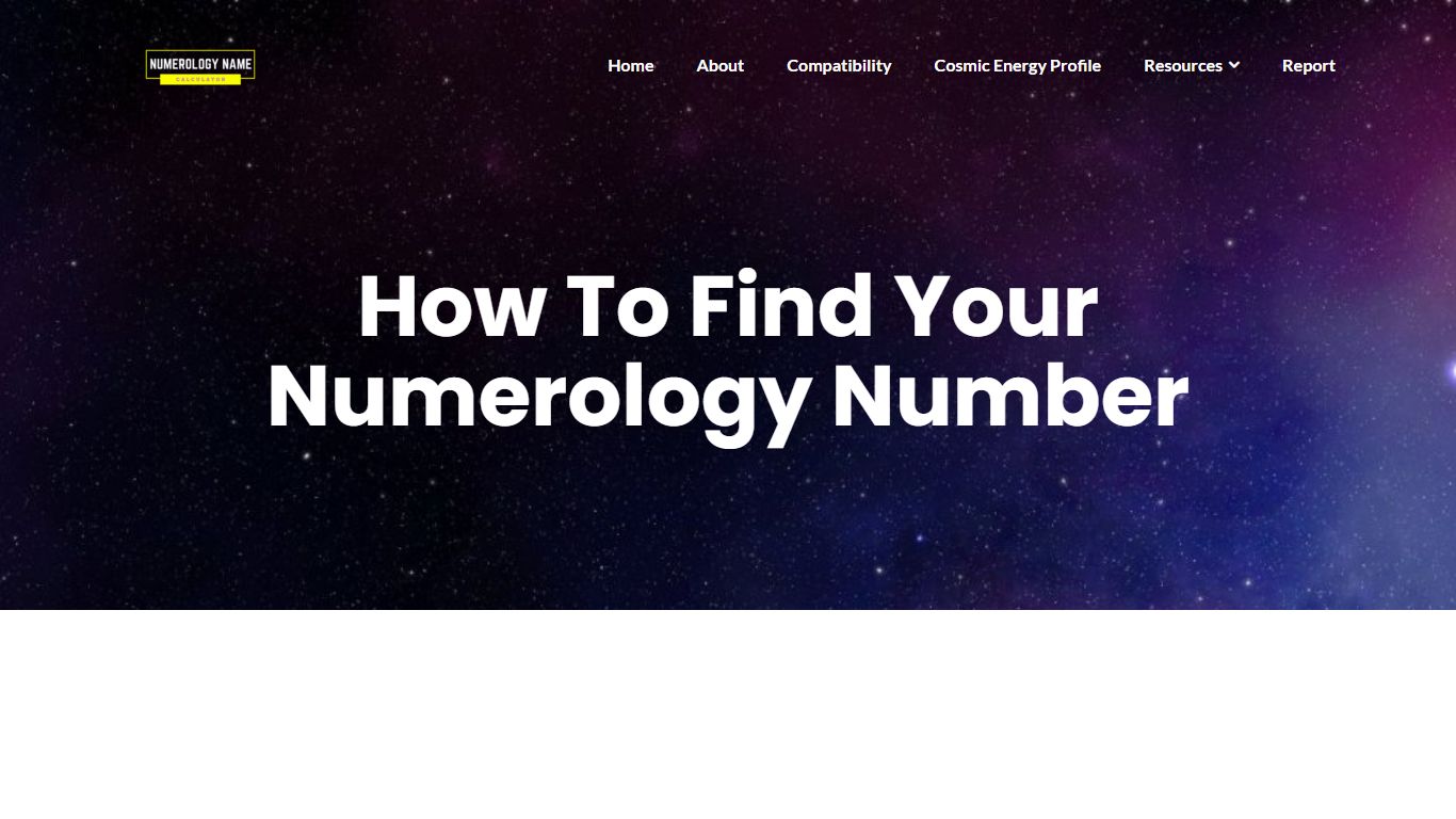 How To Find Your Numerology Number - Numerology Name Calculator